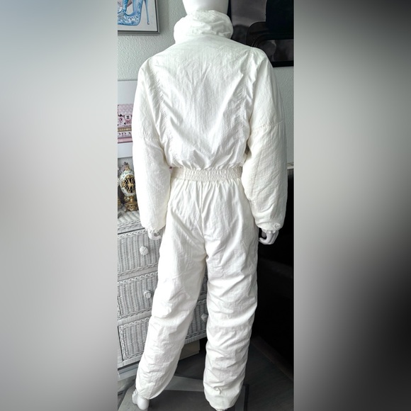 Vintage 1985 Luhta World Cup Alpine Downhill Ski Suit Vald’isere in white size 8 - Picture 4 of 14